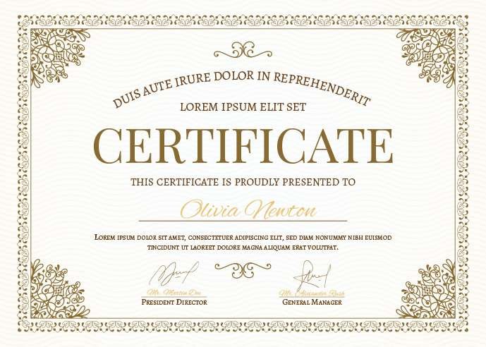 certificate